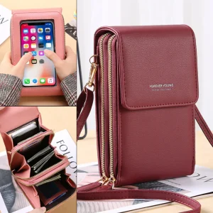 Borsa per Telefono Touchscreen con Funzione Portafoglio – Crossbody Compatta per Uso Quotidiano